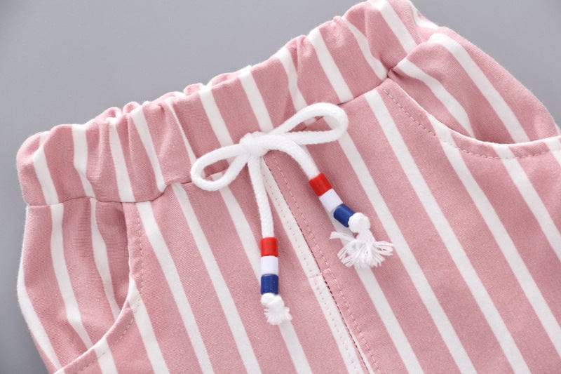 Children's Baby Children's Summer Short-sleeved Outdoor Clothes Two-piece Set