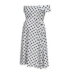 Load image into Gallery viewer, Palka Dot Print Off the Shoulder Dress - Beautiful and Comfortable for Expecting Moms
