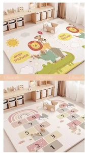 Baby Play Mat, Foldable & Waterproof, Reversible Foam Playmat