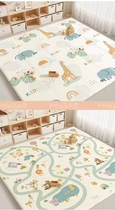 Baby Play Mat, Foldable & Waterproof, Reversible Foam Playmat