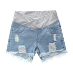 Load image into Gallery viewer, Maternity Women&#39;s Shorts Low-waisted Denim Shorts
