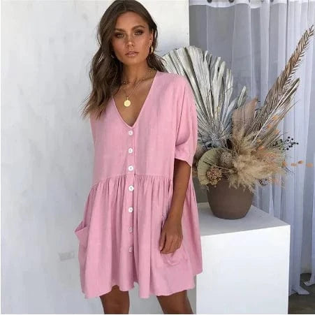 Summer Short Sleeve Casual Maternity Dress