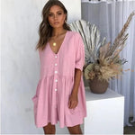 Load image into Gallery viewer, Summer Short Sleeve Casual Maternity Dress
