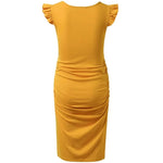 Load image into Gallery viewer, Maternity Summer Dresses Ruched Side with Capped Sleeves
