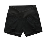 Load image into Gallery viewer, Maternity Women&#39;s Shorts Low-waisted Denim Shorts
