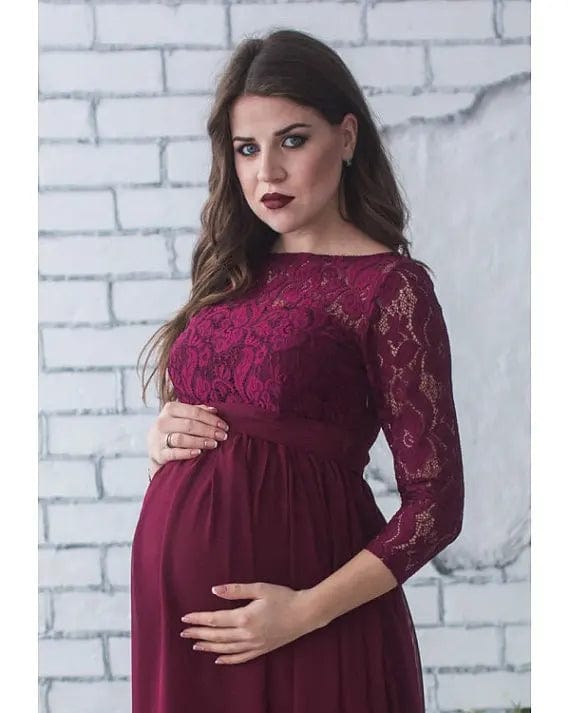 Maternity Lace Dress -Party Formal Evening Dress