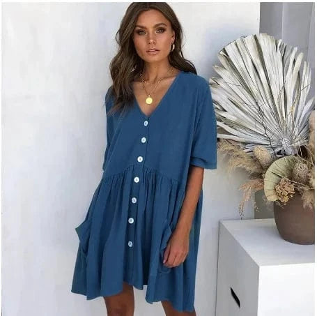 Summer Short Sleeve Casual Maternity Dress