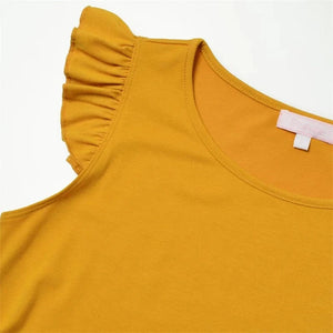 Maternity Summer Dresses Ruched Side with Capped Sleeves