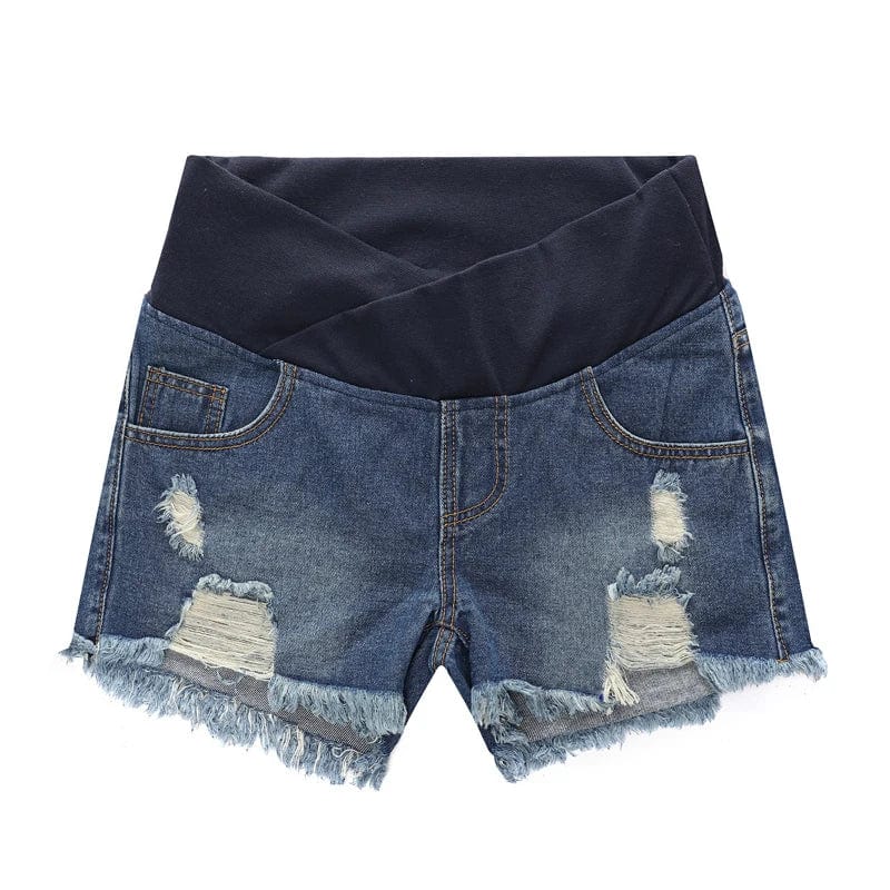 Maternity Women's Shorts Low-waisted Denim Shorts