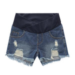 Load image into Gallery viewer, Maternity Women&#39;s Shorts Low-waisted Denim Shorts
