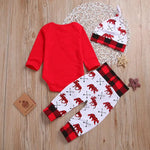 Load image into Gallery viewer, Baby My First Christmas Romper 3 Piece Romper Outfit
