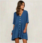 Load image into Gallery viewer, Summer Short Sleeve Casual Maternity Dress
