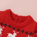 Load image into Gallery viewer, Knitted Christmas Baby Rompers - Long Sleeve w/ Hat
