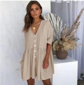 Summer Short Sleeve Casual Maternity Dress