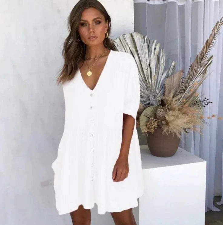 Summer Short Sleeve Casual Maternity Dress