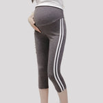 Load image into Gallery viewer, Introducing our Maternity Summer Track Pants, designed for comfort and style during pregnancy. Made from 100% cotton, these track pants provide a soft and breathable material that will keep you cool during the summer months. Perfect for expecting mothers looking for both comfort and fashion.
