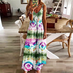 Load image into Gallery viewer, Maternity Long Dress Summer Casual Bohemian Print - Sleeveless V-neck
