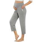 Load image into Gallery viewer, Wide Leg Maternity Yoga Capris with Pockets

