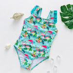 Load image into Gallery viewer, Toddler Girls Swimsuit - One-Piece Mermaid with Fish Scale Design  - 2, 3, 4, 5, 6, 7, 8, Years
