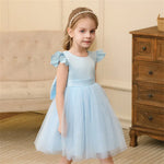 Load image into Gallery viewer, Flower Girl - Tulle Dress with Bow Great for weddings
