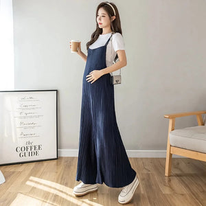 New Summer Maternity Overall Pants Fashionable Loose  Floor-Length