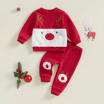 Load image into Gallery viewer, Christmas Baby Boy or Girl Reindeer w/Long Sleeve includes the Top &amp; Pants
