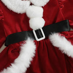 Load image into Gallery viewer, Christmas Baby Girls Dress. Plush Velvet with Long Sleeve
