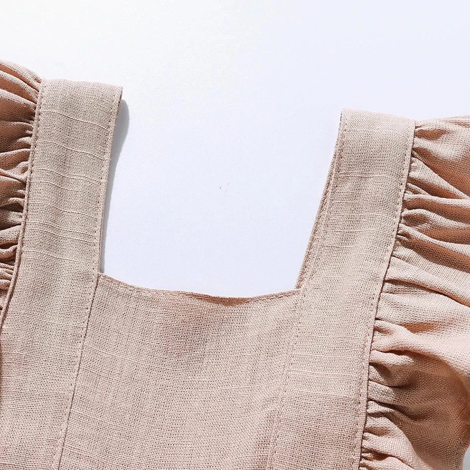 Baby Girl Rompers For Summer -  Jumpsuit with Adjustable Strap