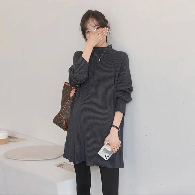 Dense Knitted Maternity Sweaters - Loose Warm Shirts