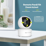 Load image into Gallery viewer, 5 Inch Video Baby Monitor with Camera 360° with Remote Control - Pan-Tilt 2X Zoom Nanny Cam
