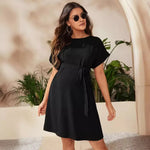 Load image into Gallery viewer, Casual and Comfortable Maternity Dress with a Tied Waist
