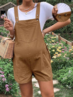 Load image into Gallery viewer, Maternity Solid Color Suspender Jumpsuit With Adjustable Waist
