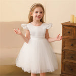 Load image into Gallery viewer, Flower Girl - Tulle Dress with Bow Great for weddings
