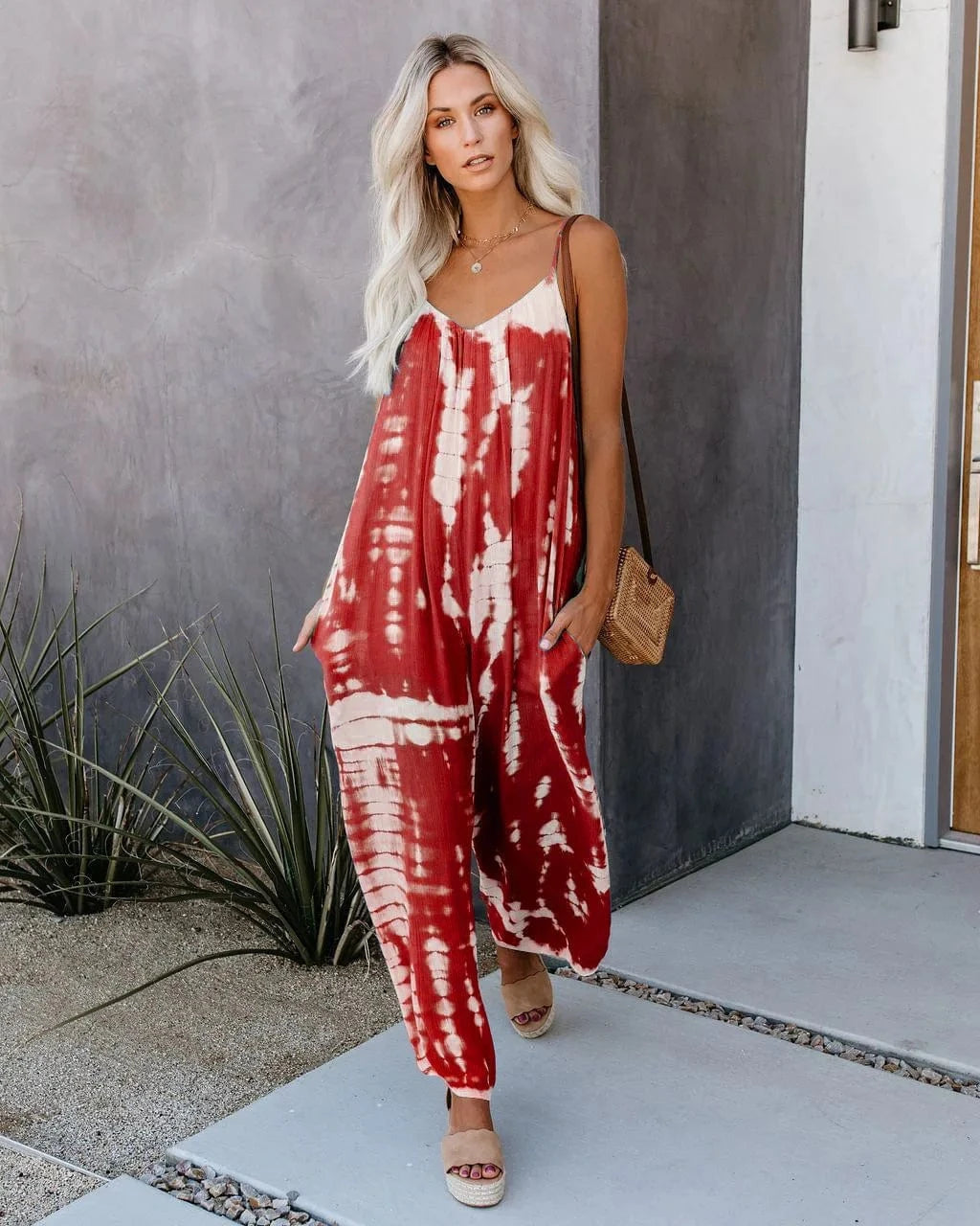 Maternity Summer Jumpsuit, sexy wide leg pants