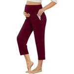 Load image into Gallery viewer, Wide Leg Maternity Yoga Capris with Pockets
