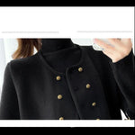 Load image into Gallery viewer, Maternity Knitted Sweater Vest and Dresses - Two Piece Long Sleeve High Neck Dress
