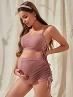 Load image into Gallery viewer, Women's Maternity Bikini with Side Drawstring
