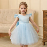 Load image into Gallery viewer, Flower Girl - Tulle Dress with Bow Great for weddings
