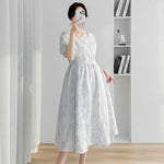 Load image into Gallery viewer, Summer Maternity Dress Short Sleeve and Square Collar
