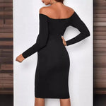 Load image into Gallery viewer, Maternity Dresses with Off the Shoulder and Tight Skirt
