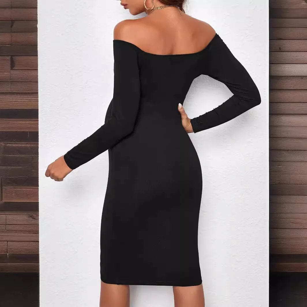 Maternity Off the Shoulder Beautiful Long Sleeve Dress Perfect for any Christmas party