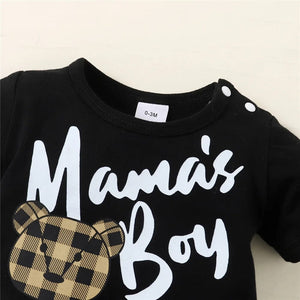 Baby Boy Bodysuit - Mama's Boy Print Romper