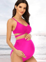 Load image into Gallery viewer, Sexy High Waist Maternity Bikini Set - V-Neck Two-Piece

