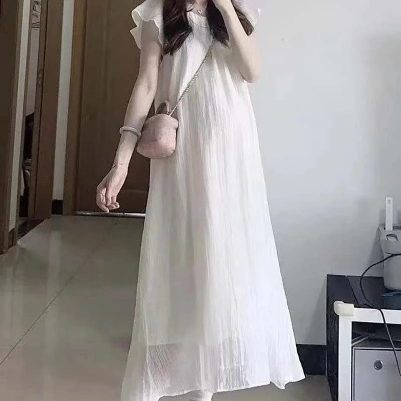New Summer Casual Maternity Dress White / XL New Summer Casual Maternity Dress White / XL
