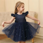 Load image into Gallery viewer, Flower Girl - Tulle Dress with Bow Great for weddings
