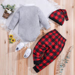Load image into Gallery viewer, 3pcs Baby Boy Set for Christmas Long Sleeve Romper and Pants, Hat
