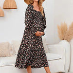 Load image into Gallery viewer, Spring Maternity Chiffon Dress with Long Sleeved
