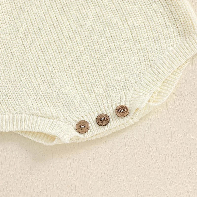 Baby Boy or Girl Sweater Knit Rompers - 1st Christmas Long Sleeve Jumpsuits for Newborn Baby Clothes