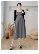 Load image into Gallery viewer, Maternity Dresses for the Summer with Knitted Sunscreen Cardigan Shawl - 2 Pieces
