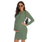 Load image into Gallery viewer, Maternity Knit Hoodie Dress
